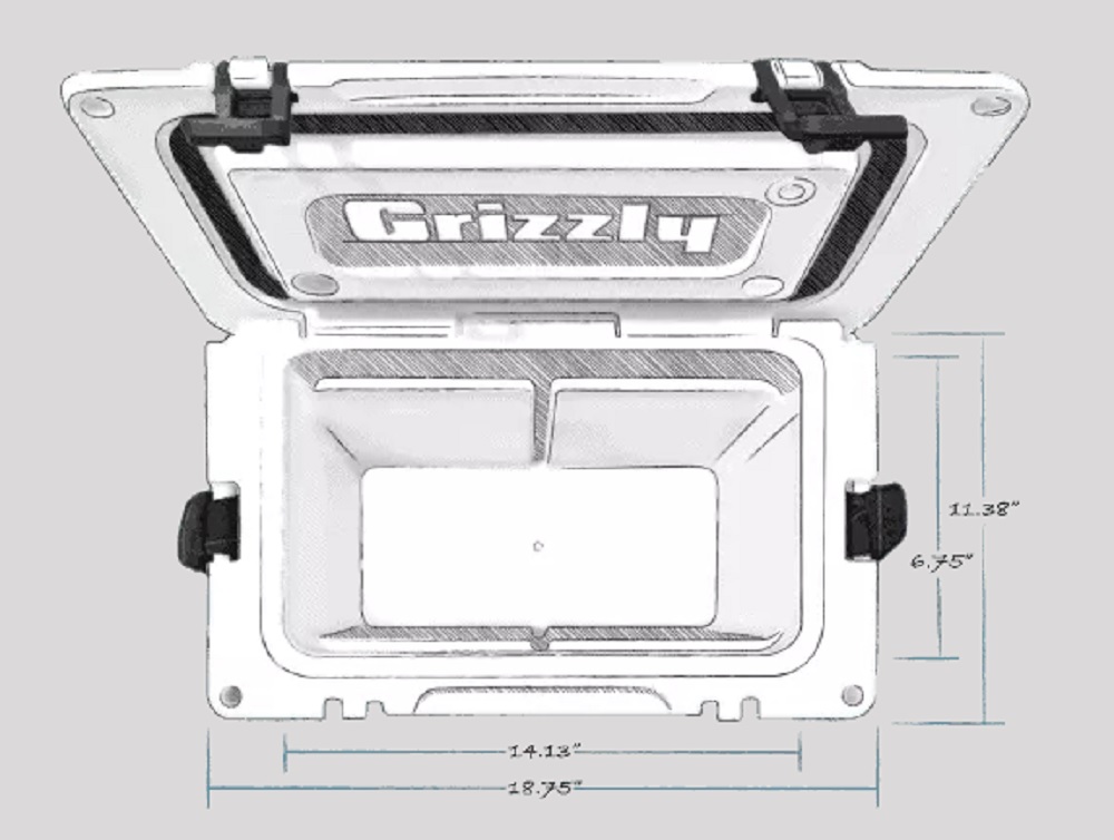 Grizzly 15 Quart Cooler in Lunar Green