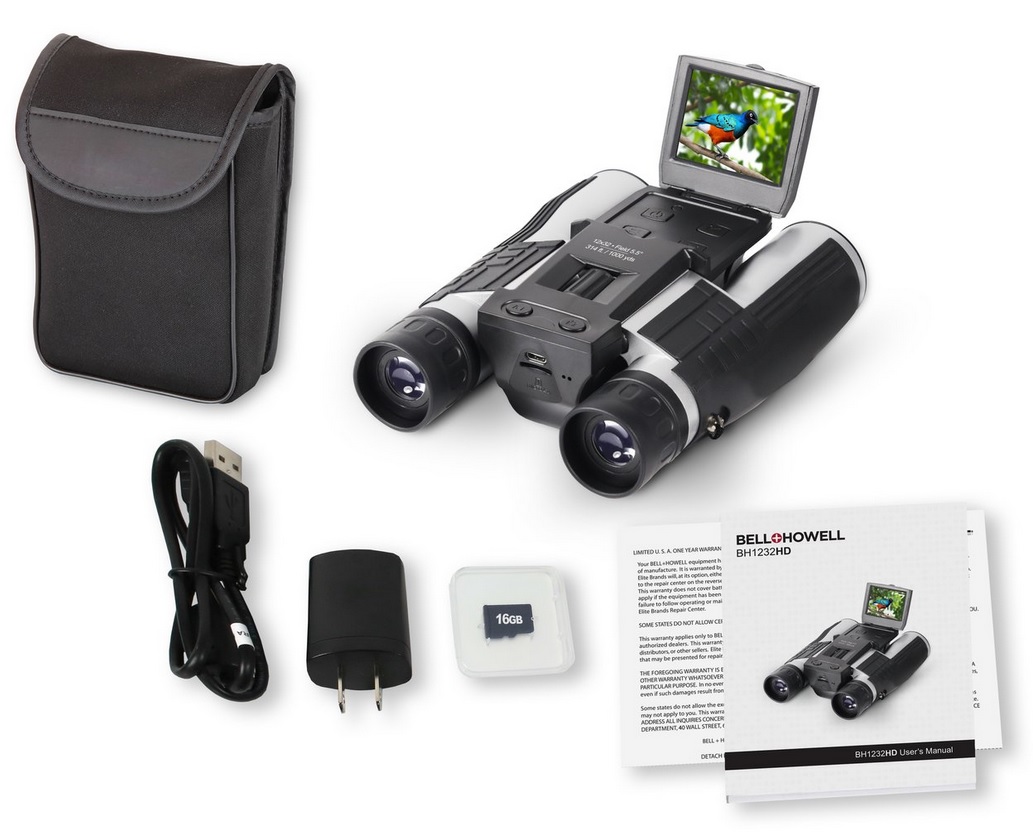 Bell+Howell 12x32 Binoculars with HD Digital Camera