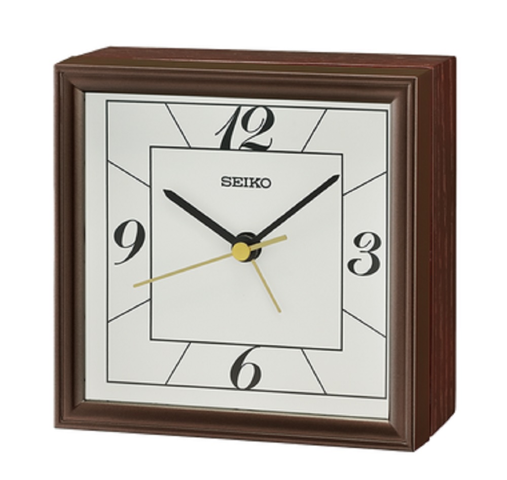 Seiko Seihokei Dark Brown Bedside Alarm Clock