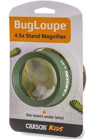 Carson BugLoupe™ 4.5x Power Pre-Focused Stand Magnifier Loupe