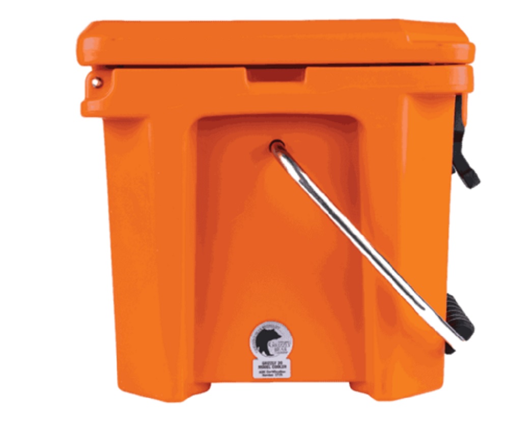 Grizzly 20 Quart Cooler in Orange