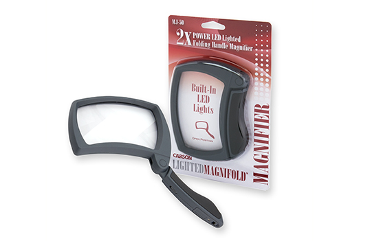 MJ-50 Lighted MagniFold™ the latest in Handheld Magnifier design