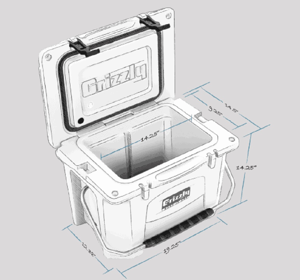 Grizzly 20 Quart Cooler in Red