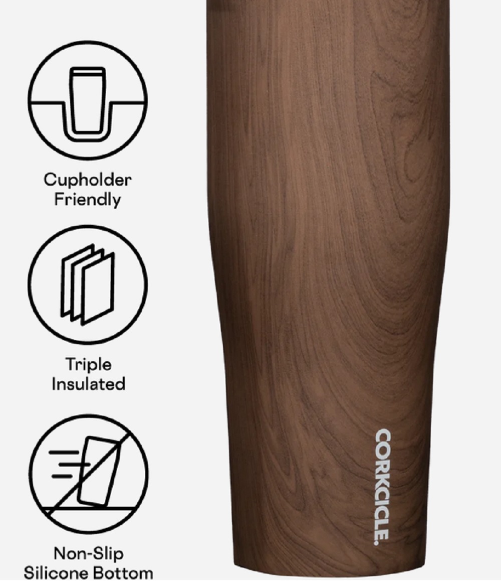 Corkcicle 30oz. Go Cup XL in Walnut Wood