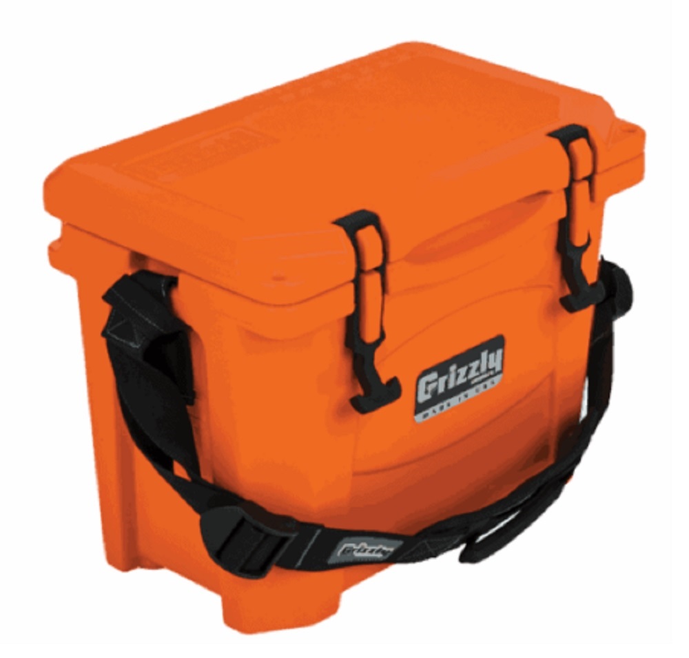 Grizzly 15 Quart Cooler in Orange