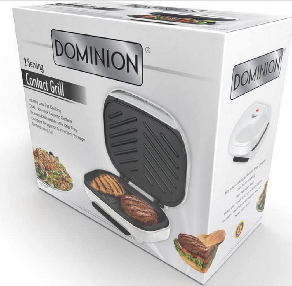 DOMINION 2 Serving Contact Grill in White