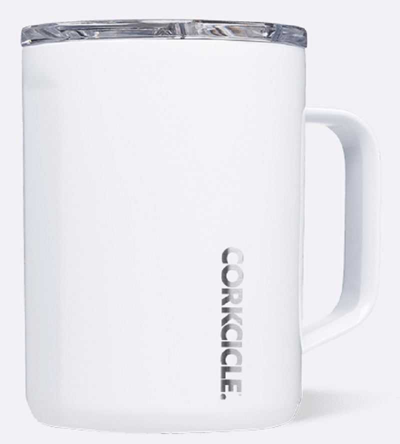 Corkcicle Gloss White 16oz. Mug