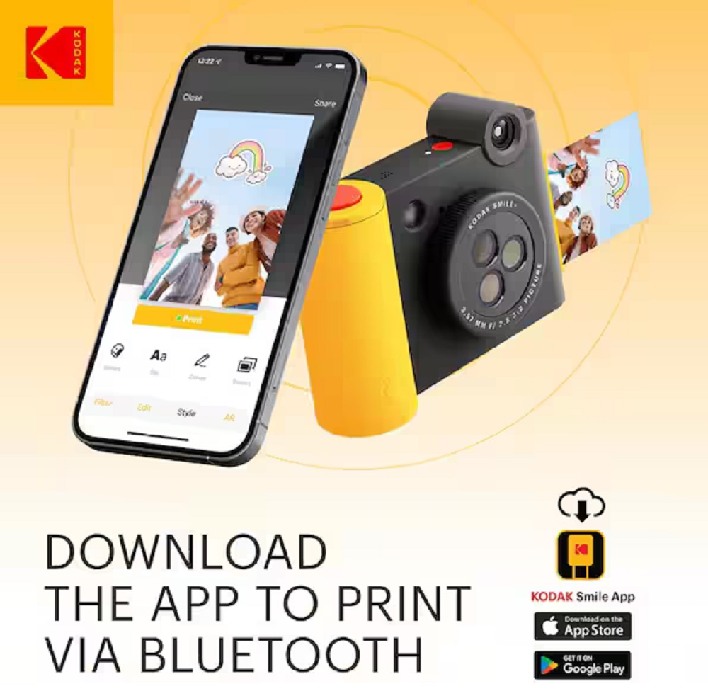 Kodak Smile+ Instant Print digital camera Black