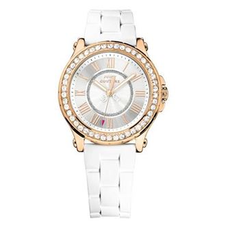 1901052 Juicy Couture Women's Pedigree White Siliconne Strap Watch
