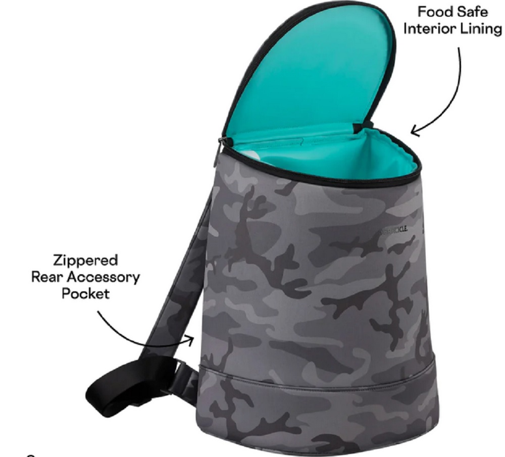 Corkcicle Grey Camo Neoprene Eola Bucket Cooler Bag