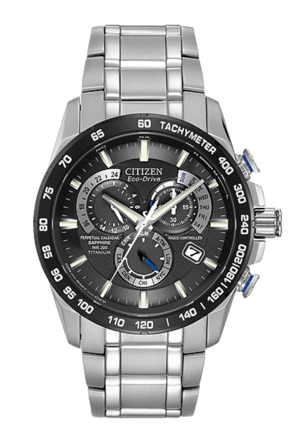 Citizen Men's Eco-Drive Perpetual Chrono Titanium Watch