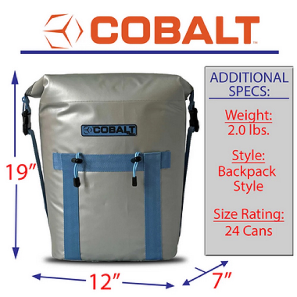 Cobalt Soft Sided Cooler Backpack in Gray