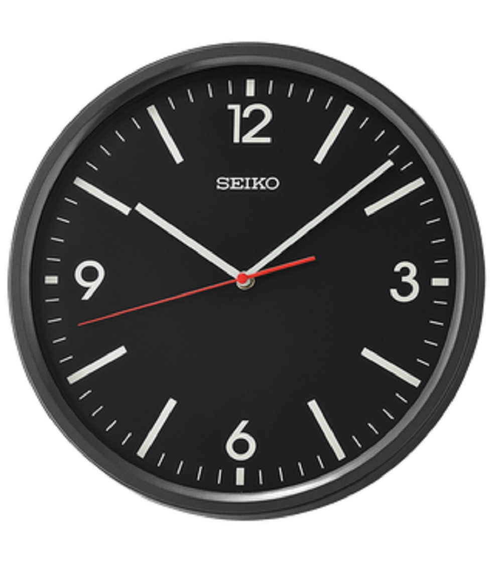 Seiko 12" Sano Wall Clock in Metallic Black
