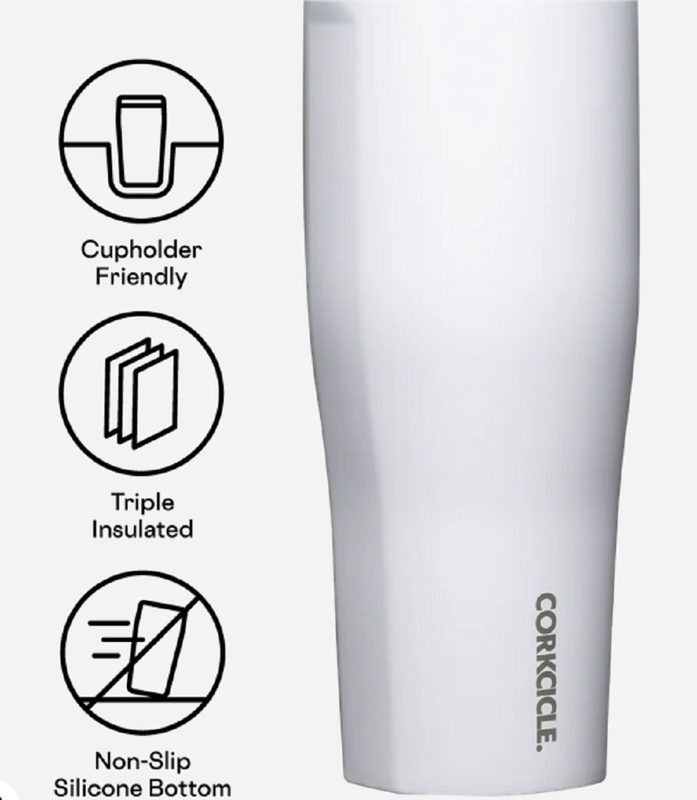 Corkcicle 30oz. Go Cup XL in Gloss White