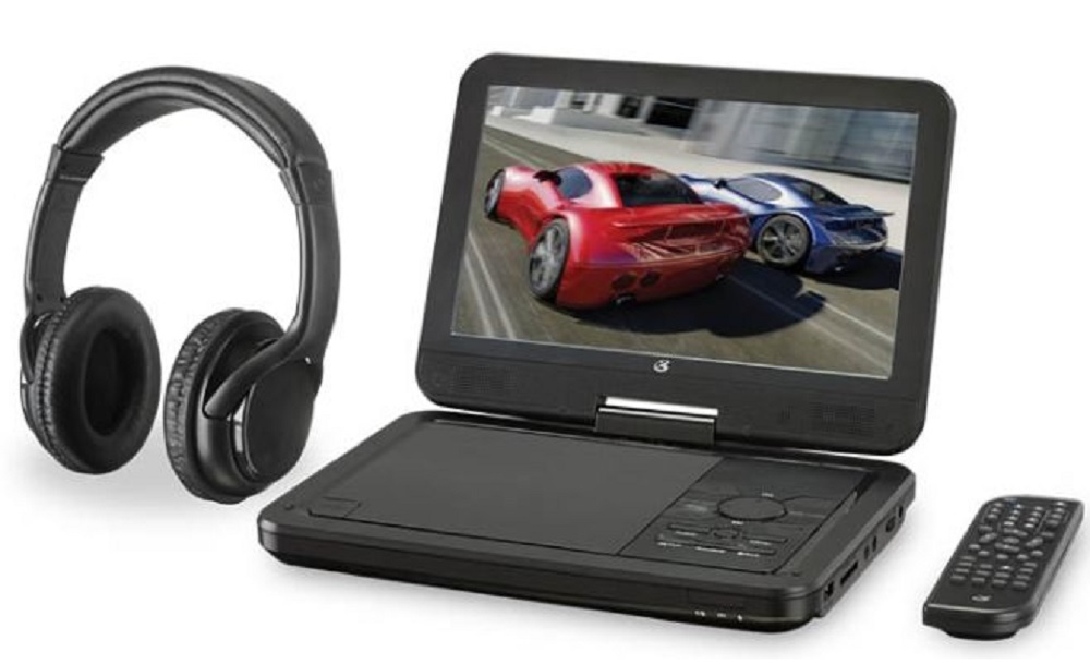 GPX 10.1" Bluetooth DVD Player with Wireless Headphones