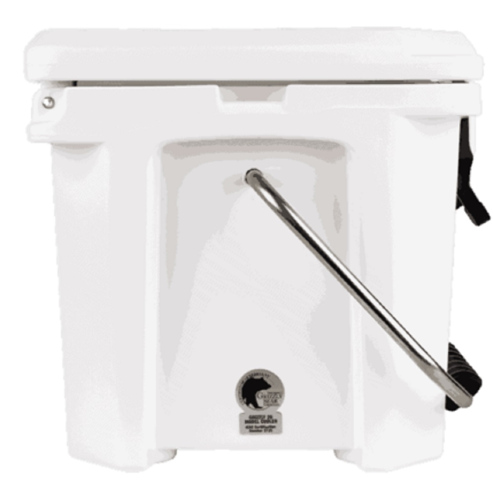 Grizzly 20 quart Cooler in White