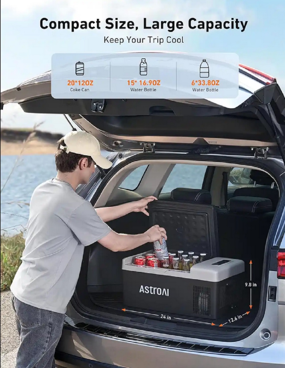 Portable Freezer Car 12 Volt Refrigerator 15L/16 Quart (-4?~68?)