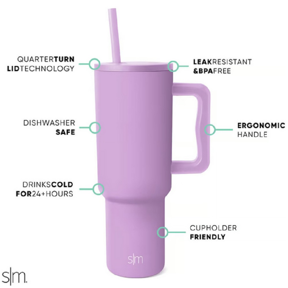 simpleModern 40oz. Trek Tumbler in Electric Lavender-Soft Touch