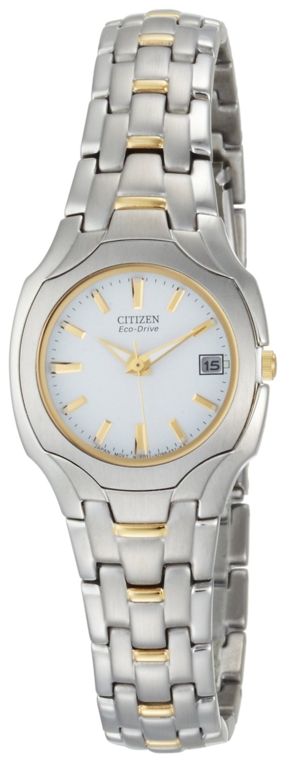 EW1254-53A Citizen Women's Eco-Drive Two-Tone Stainless Steel White Dial Watch