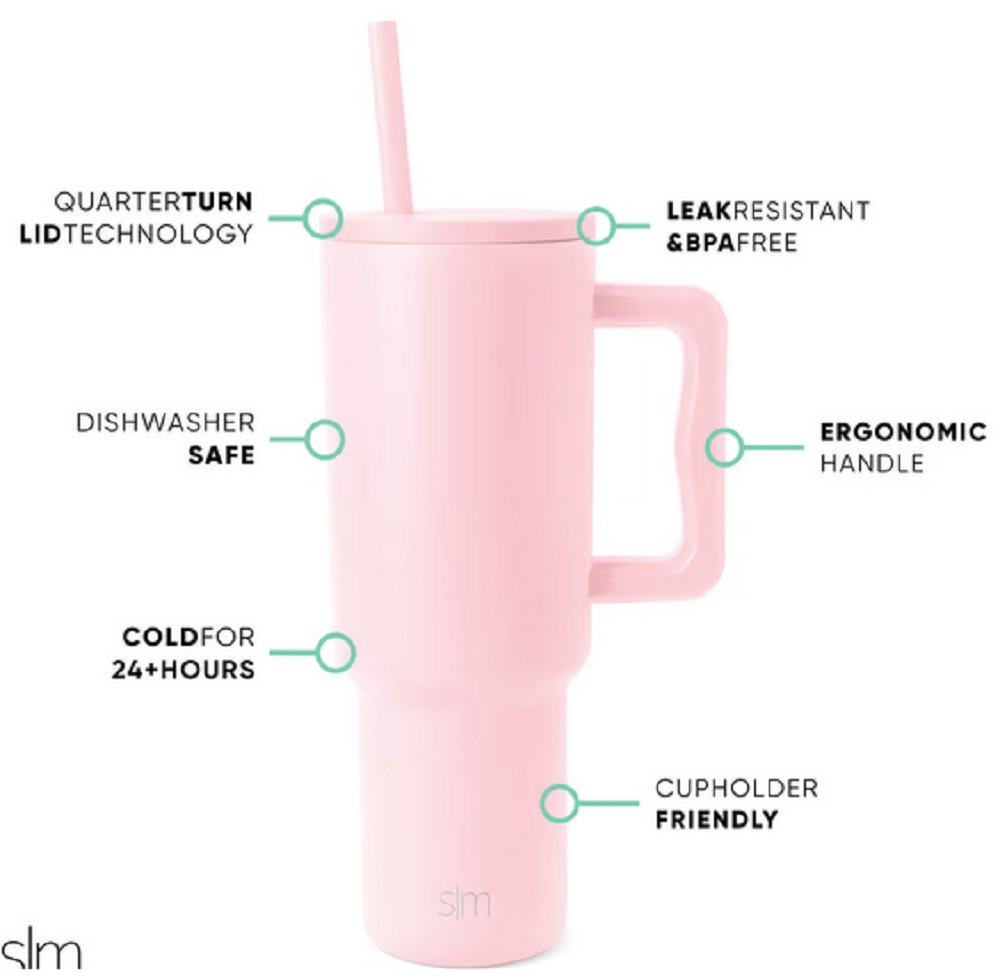 simpleModern 40oz. Trek Tumbler in Blush