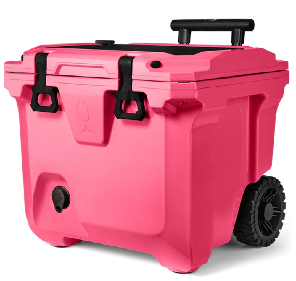 BrüTank 35-Quart Rolling Cooler in Neon Pink