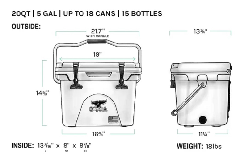 20 Quart Light Blue Cooler