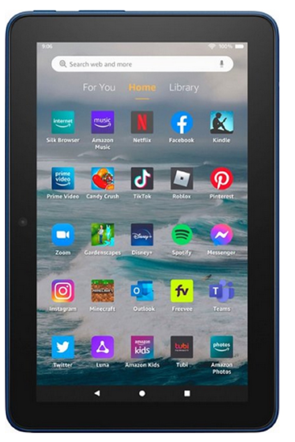 Amazon - Fire 7 tablet, 7 display, 16 GB, (2022 release) in Denim