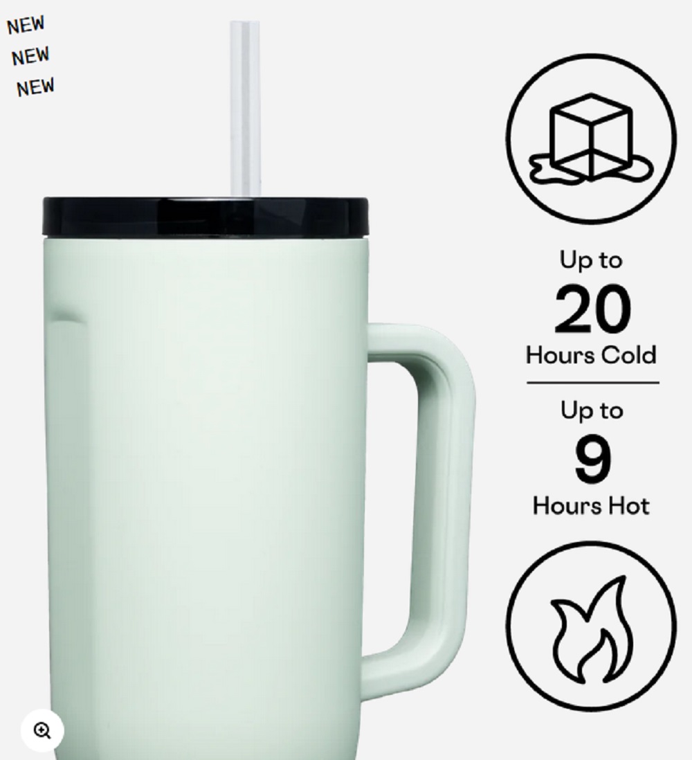 Corkcicle 40oz. Sage Mist Cruiser Insulated Tumbler with Handle