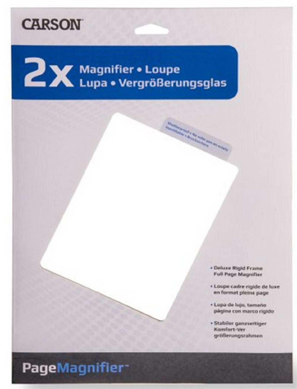 2x Magnification Rigid Frame 8.5×11 Inch Full Page Magnifier