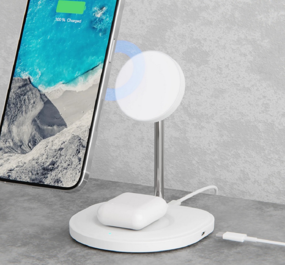 MagStand - 3-in-1 Magnetic  Wireless Charging Stand for iPhone & AirPod