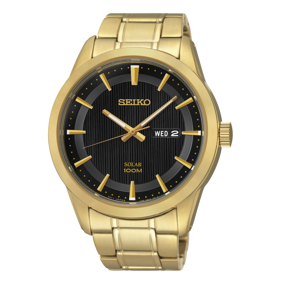 SNE368 Seiko Men's Gold Tone Stainless Steel Solar Watch