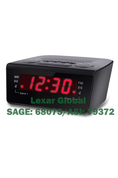 CBCR-102-BLK Coby Digital Alarm Clock