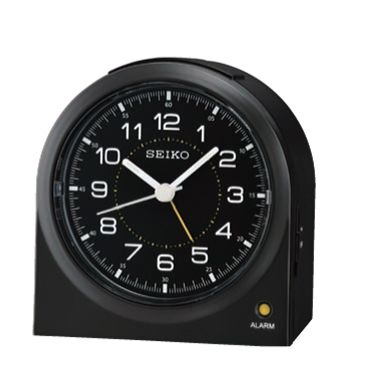Seiko Black Metallic Case Bedside Alarm Clock