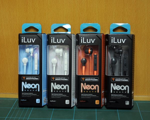 IEP336 iLuv Neon Sound Earphone with SpeakEz Remote for Smartphones