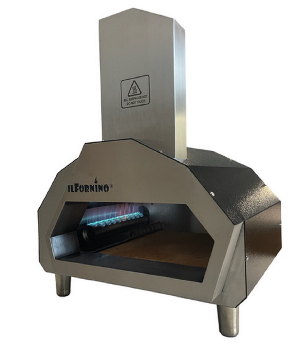 ilFornino® Nino 15" x 14" Cooking Area - Stainless Steel Wood / Gas Burning Pizza Oven - Counter Top