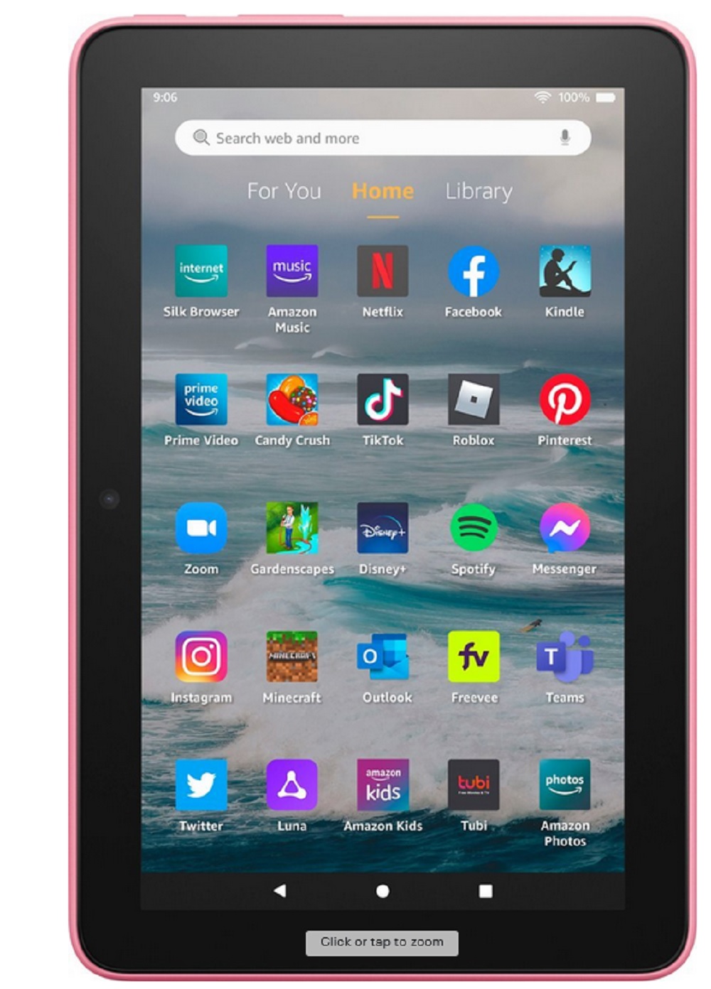 Amazon - Fire 7 tablet, 7 display, 16 GB, (2022 release) in Rose