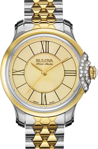 65R159 Bulova Women's Diamond Two Tone Stainless Steel Watch