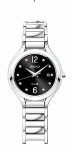 SUT177 Seiko Women's Solar Black Dial Silver Stainless Steel Watch