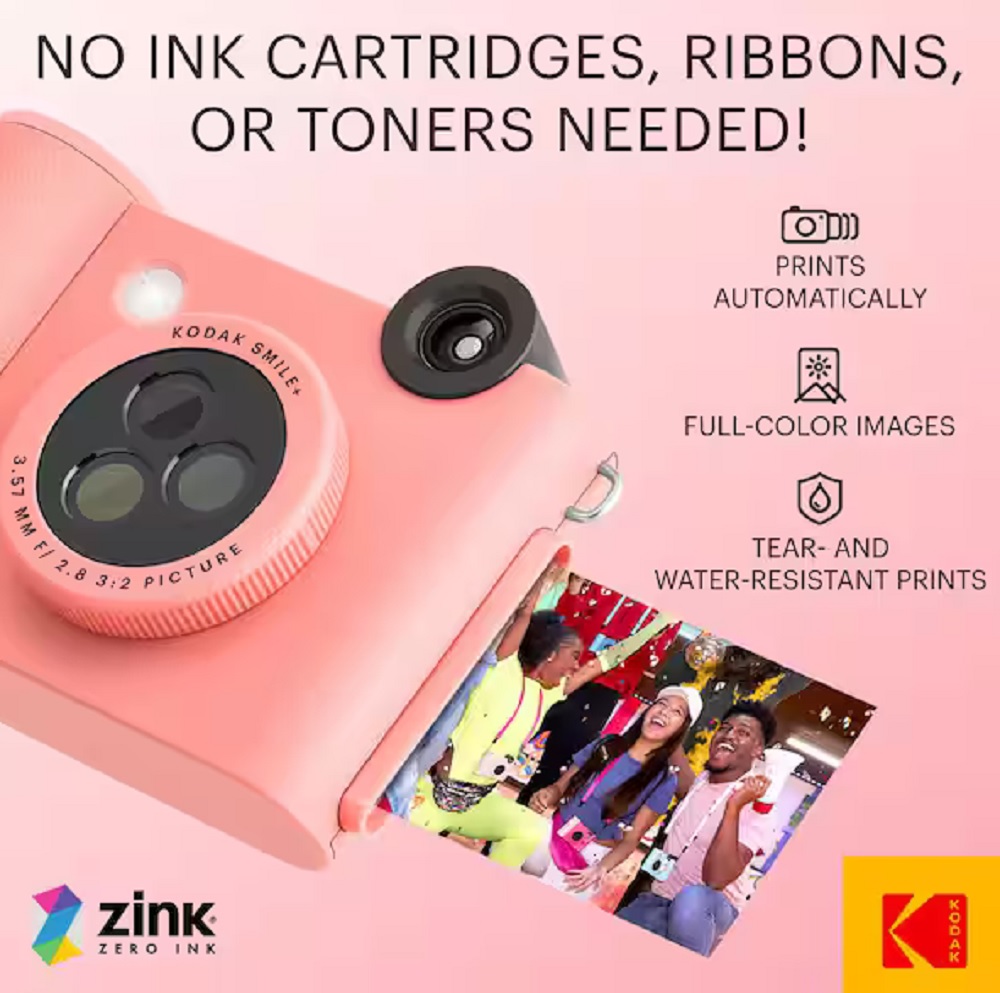 Kodak Smile+ Instant Print digital camera Pink