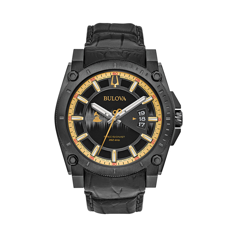 Mens Bulova Precisionist Special GRAMMY® Edition Black IP Strap Watch