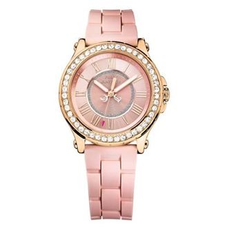 1901054 Juicy Couture Women's Pedigree Dusty Rose Silicone Strap Watch