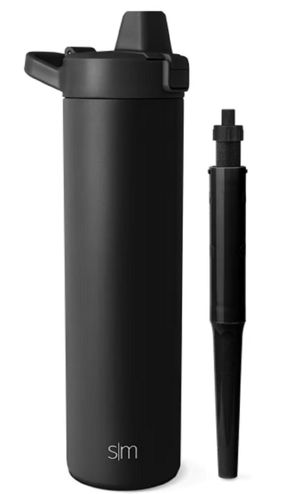 simpleModern Mesa 24oz. with Simple Flip Filter Straw Lid in MidNight Black