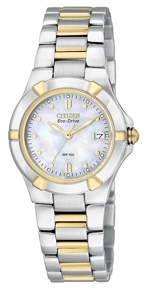 EW1534-57D Citizen Women's Eco-Drive White Mother-of-Pearl Dial Watch