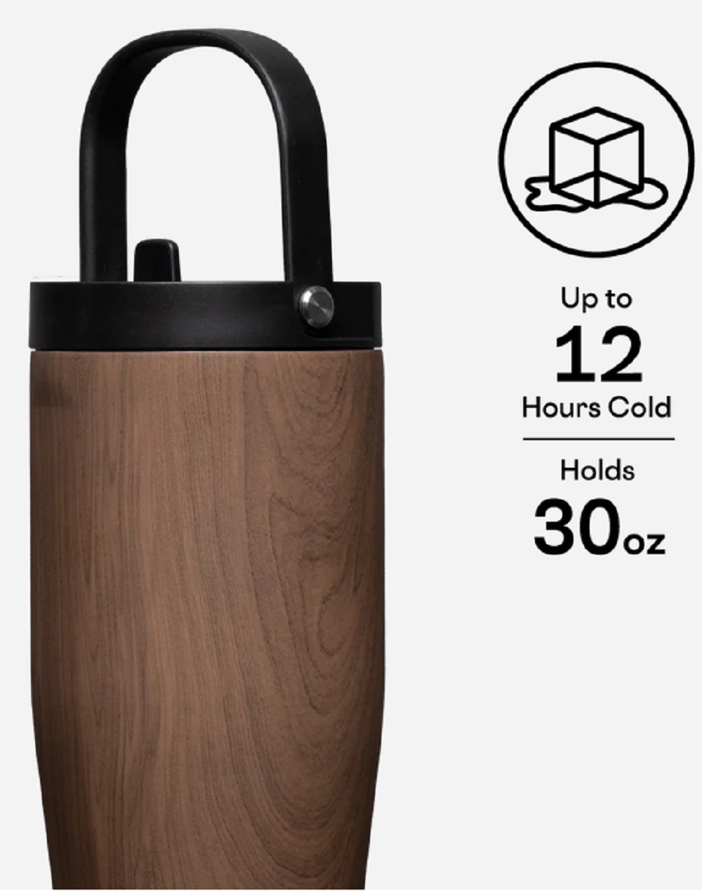 Corkcicle 30oz. Go Cup XL in Walnut Wood