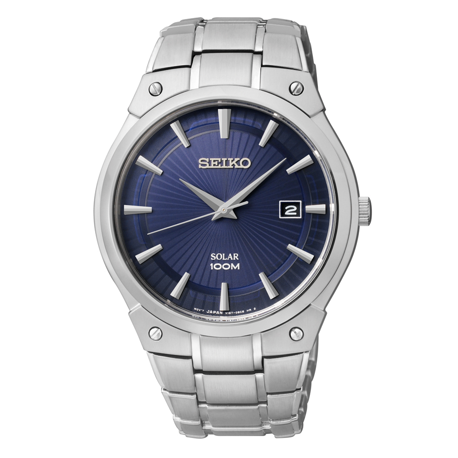 SNE323 Seiko Men's Solar Blue Dial Stainless Steel Watch
