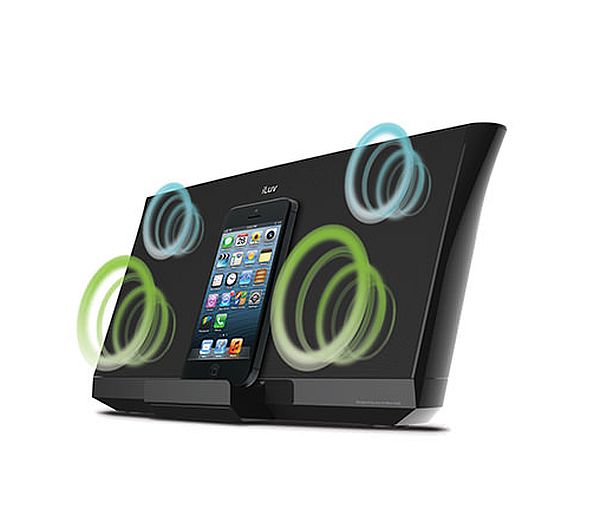 AUD5ABLK iLuv High-Fidelity Speaker and Lightning Dock for iPhone 5/5S/5C
