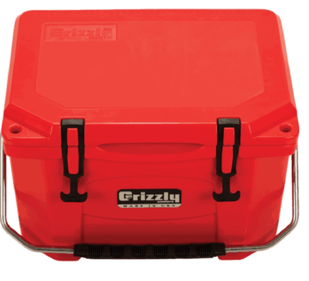 Grizzly 20 Quart Cooler in Red