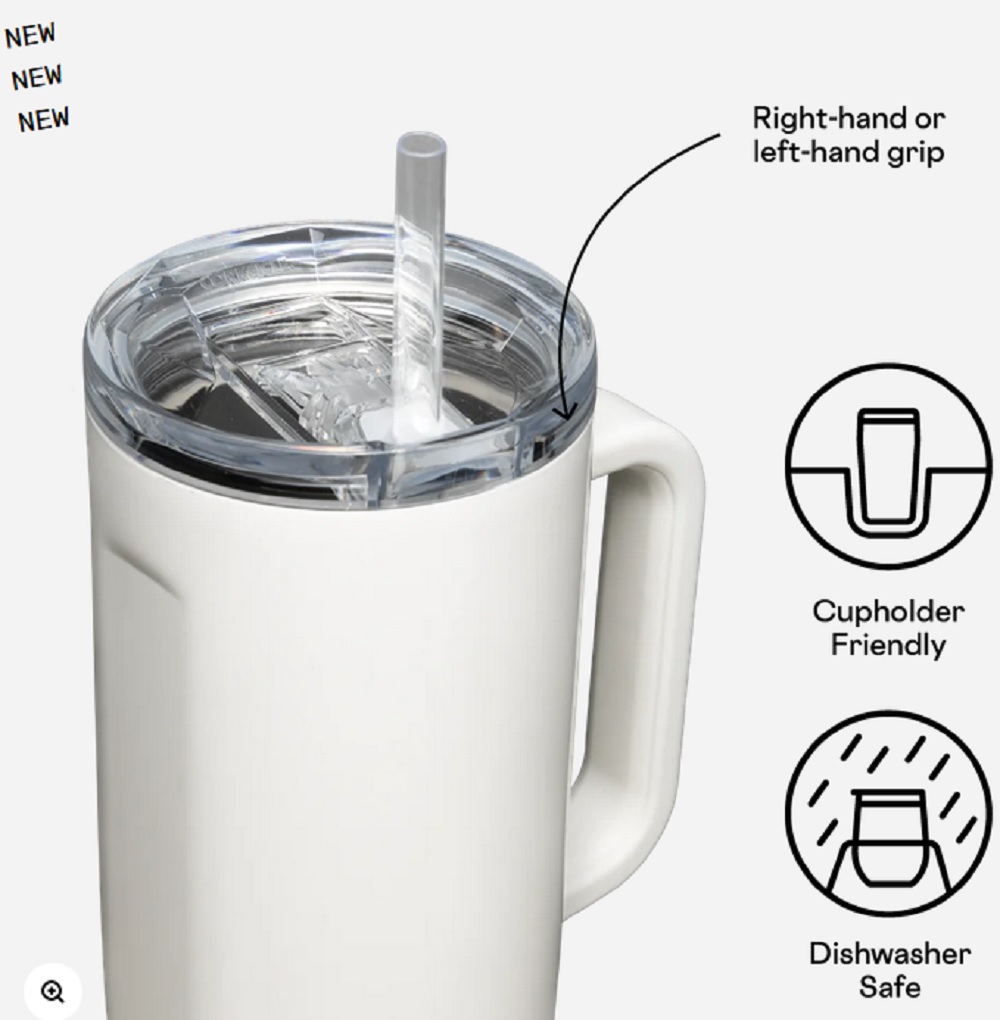 Corkcicle 40oz. Oat Milk Cruiser Insulated Tumbler with Handle