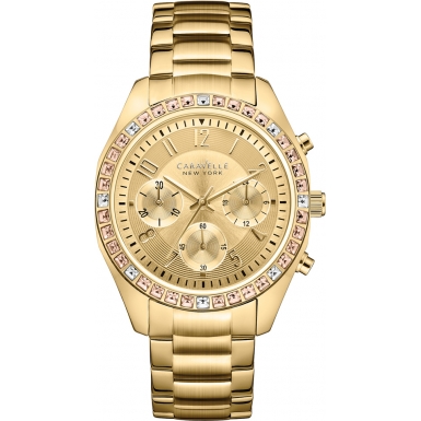 44L151 Caravelle New York Ladies Melissa Gold Chronograph Watch 