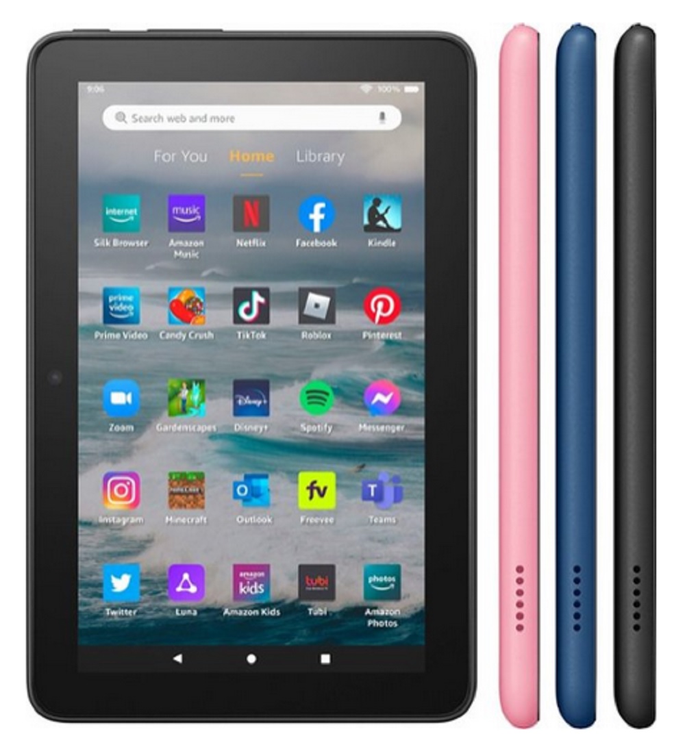 Amazon - Fire 7 tablet, 7 display, 16 GB, (2022 release) in Denim